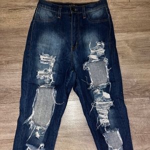 High Waisted Short Jeans